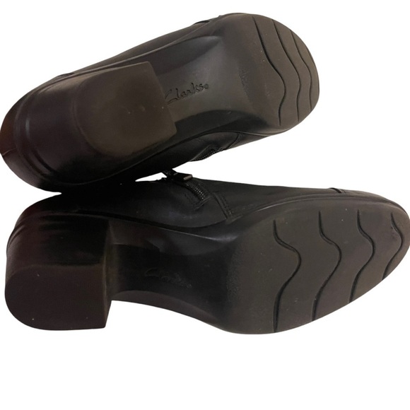 Women’s CLARKS Collection Emslie Black Leather Shoes Heels - Picture 7 of 11
